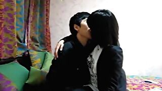 Korean couple lovemaking at one's fingertips house